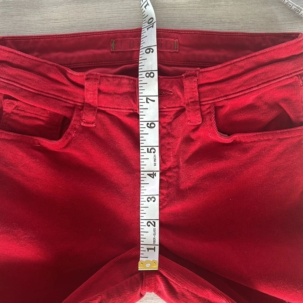 J Brand Great Red skinny corduroy jeans pants size 26 ankle